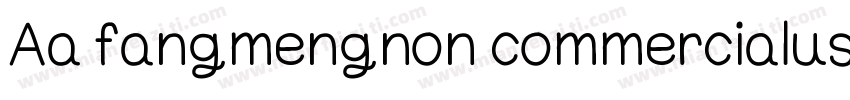 Aa fangmengnon commercialuse字体转换